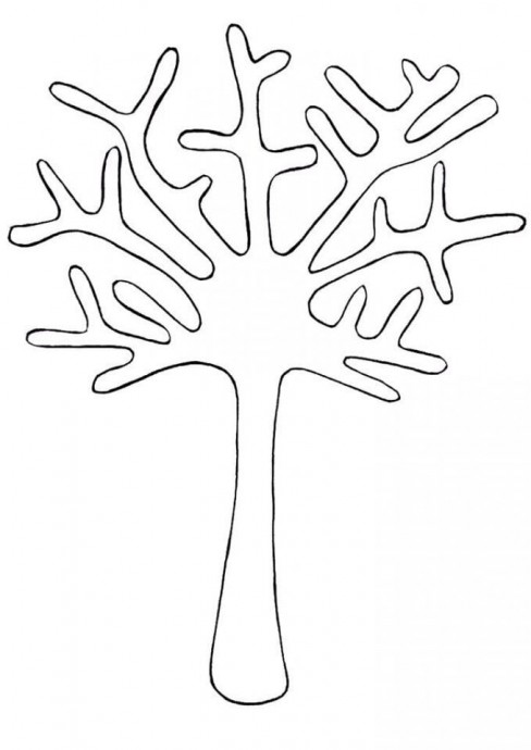 Аппликация осеннего дерева из тыквенных семечек