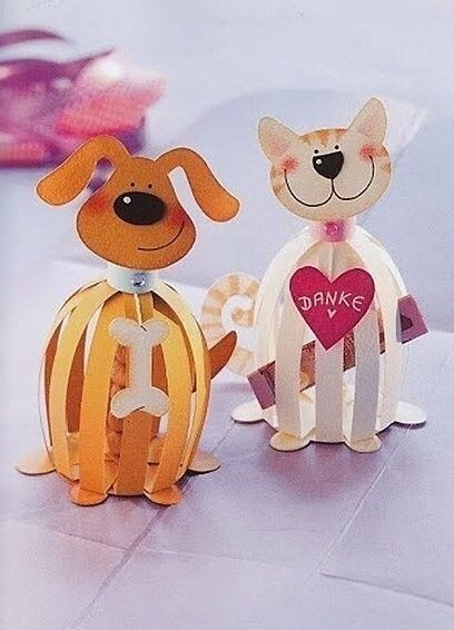 Объемные поделки из бумажных полосок