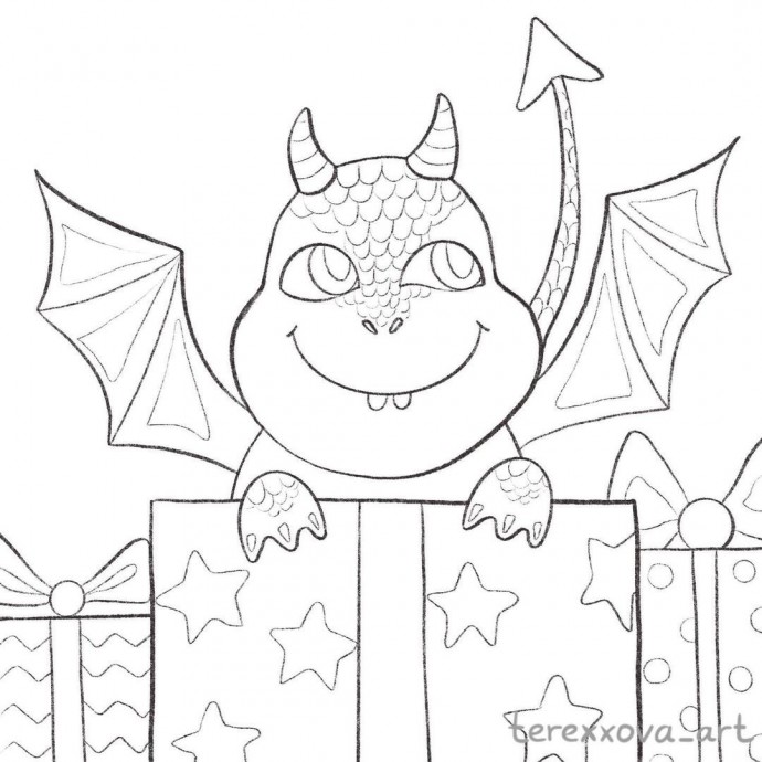 ​Рисуем дракошку