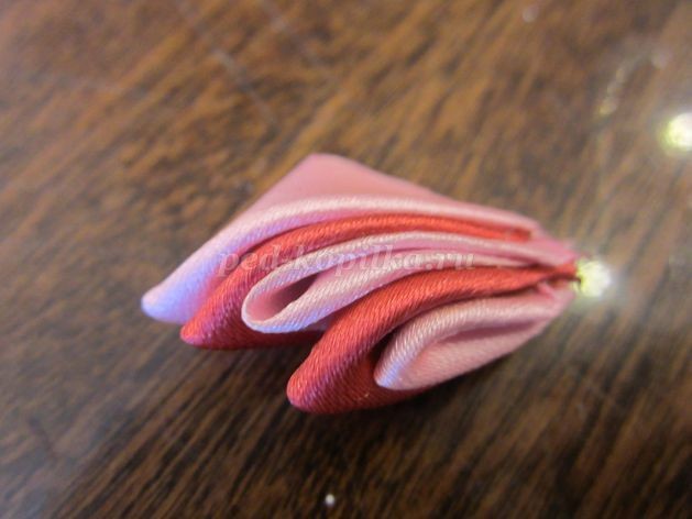 Цветок из атласных лент: мастер-класс, часть 2