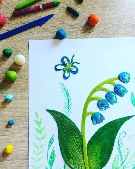 ​Оригинальный способ нарисовать ландыши