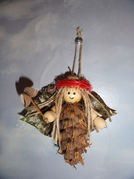 Подвеска из природного материала "Лесная фея": часть 2 Подвеска из природного материала "Лесная фея": часть 2