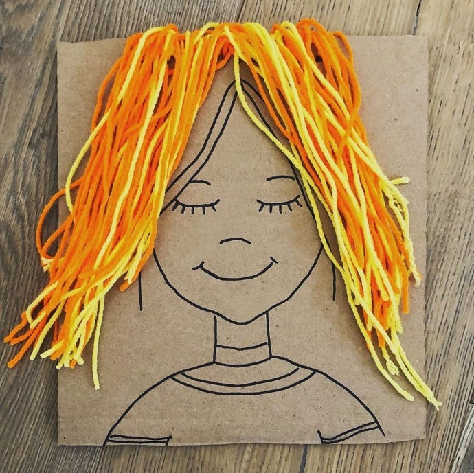 Создаем с детьми портреты людей с волосами