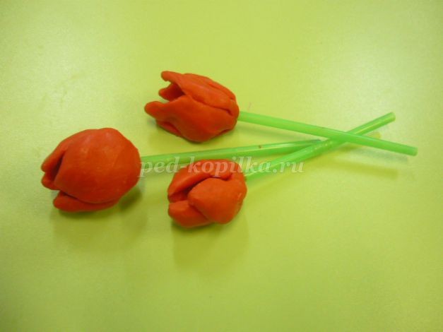 ​Весенние цветы из пластилина: часть 1