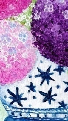 Мастер-класс по рисованию нетрадиционными способами: гортензия