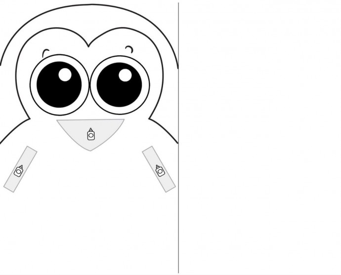 ​Пингвинчик из бумаги