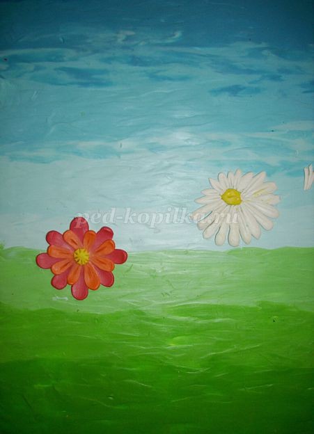 ​Пластилинография: цветущий луг, часть 1