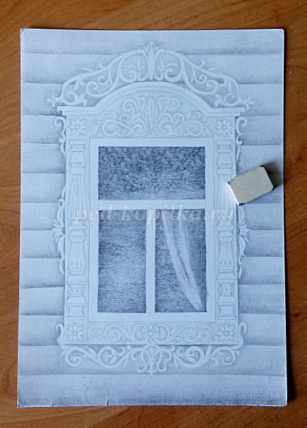 ​Деревянная архитектура на уроках рисования: часть 2