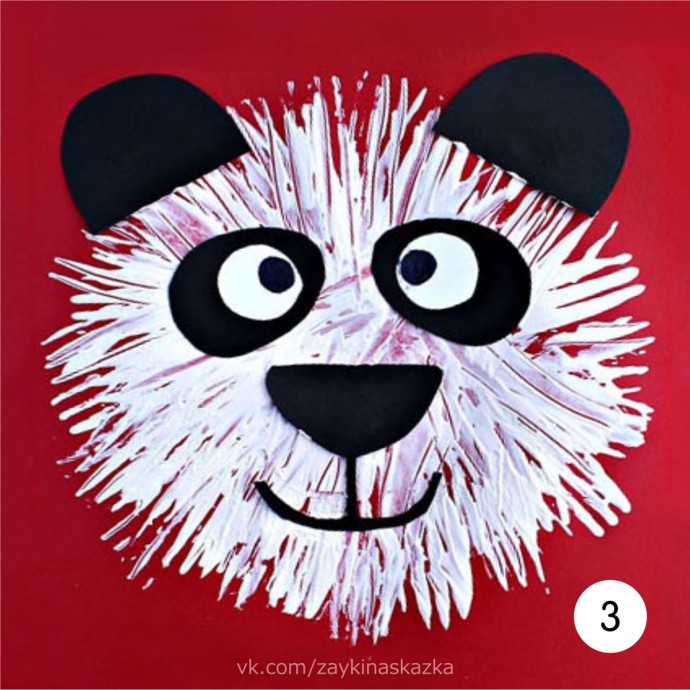 Панда: рисуем вилочкой