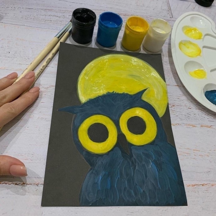 Рисуем ночную сову