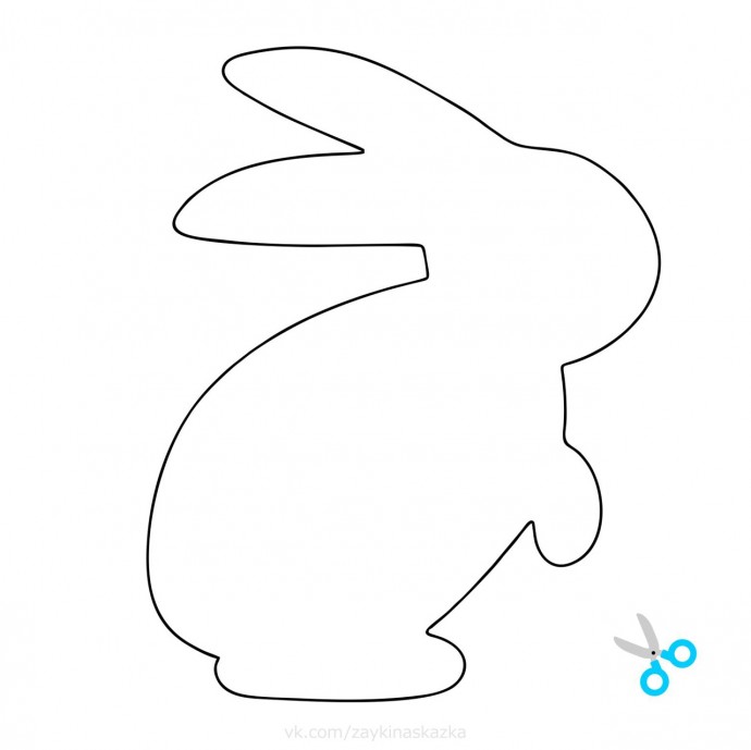 Трафаретный способ рисования: зайчонок