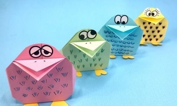 ​Поделки в технике оригами "Птицы"