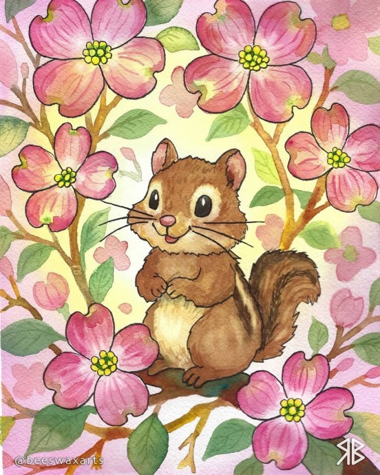 ​Рисуем бурундучка