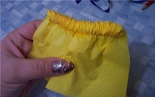 Роза из салфеток