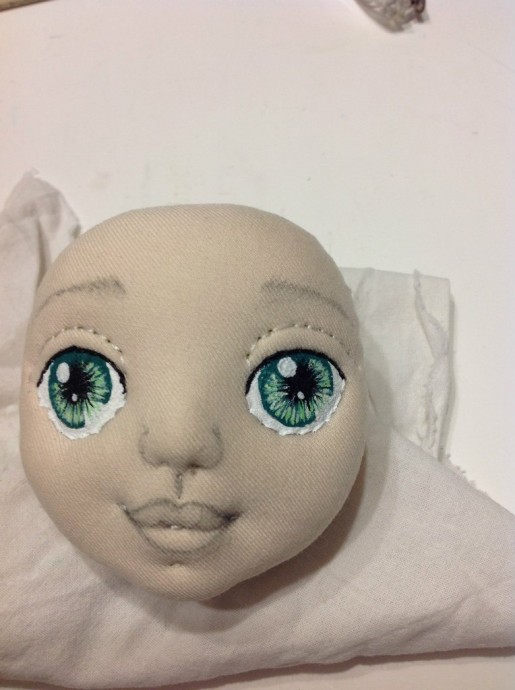 Делаем красивую голову куклы