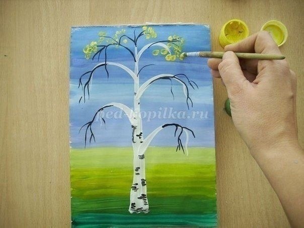 Учимся рисовать берёзки Учимся рисовать берёзки
