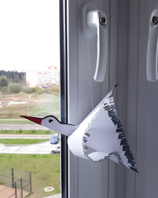 Бумажный журавушка