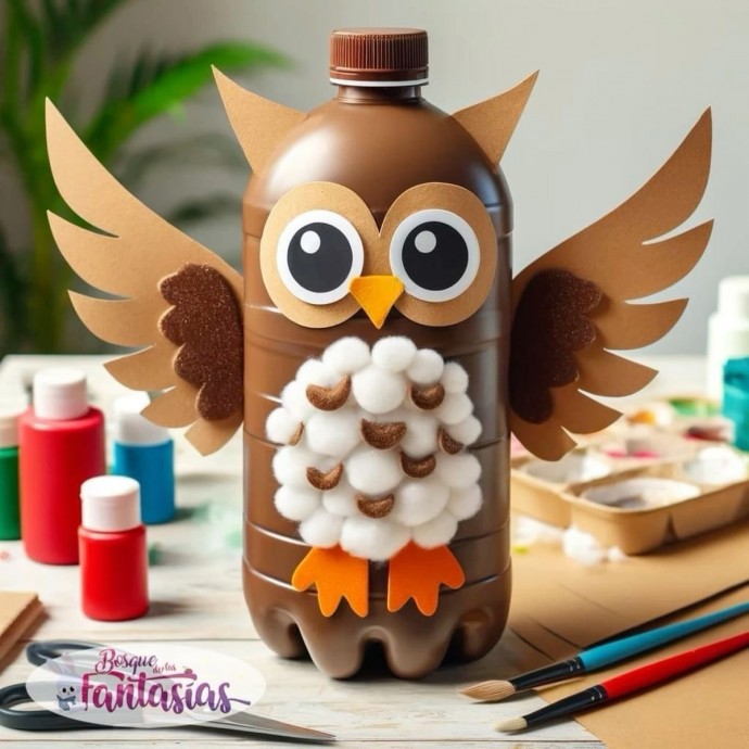 Интересные зверушки из пластиковых бутылок