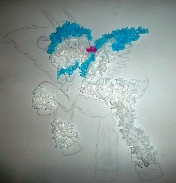 Коза в технике торцевания: часть 2