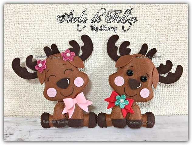 Олени из фетра