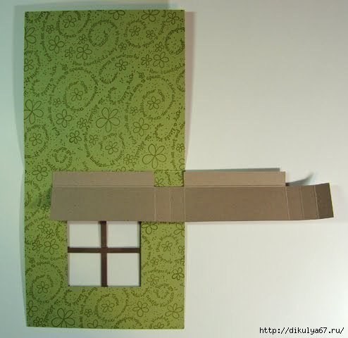 Открытка с цветами из бумаги