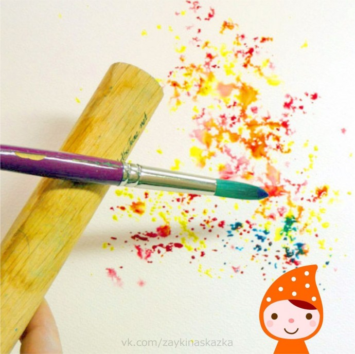 Рисуем дерево в технике набрызга Рисуем дерево в технике набрызга