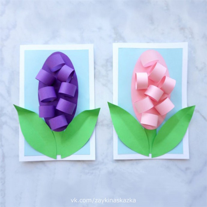 Гиацинты из бумажных полосок Гиацинты из бумажных полосок