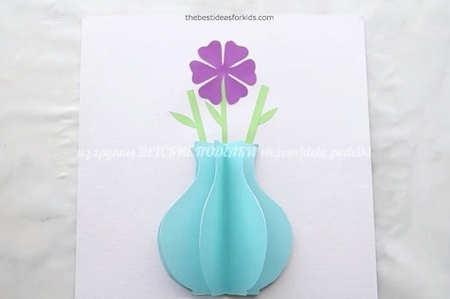 Объемная аппликация "Ваза с цветами" Объемная аппликация "Ваза с цветами"