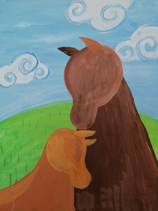 Лошадь и жеребёнок Лошадь и жеребёнок