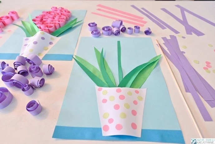 ​Нежная цветочная аппликация с гиацинтами