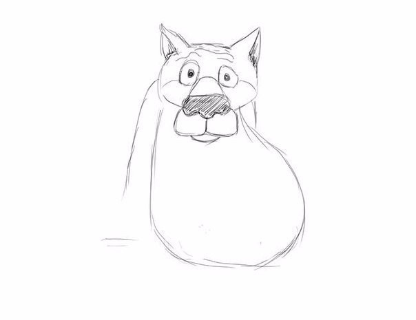 Рисуем волка из мультфильма "Жил-был пёс"