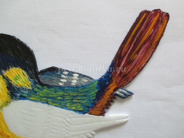 Синица из потолочной плитки детскими руками: мастер-класс, часть 2 Синица из потолочной плитки детскими руками: мастер-класс, часть 2