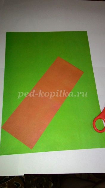 Аппликация из цветной бумаги "Обезьянка"