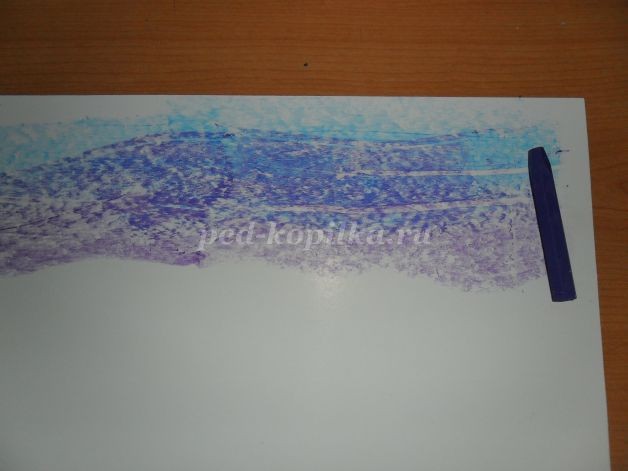 Пингвины и полярное сияние: нетрадиционное рисование, часть 1