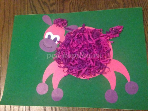 Овечка из цветной бумаги и ниток: часть 2 Овечка из цветной бумаги и ниток: часть 2