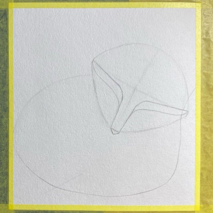 Рисуем зимнюю лисичку