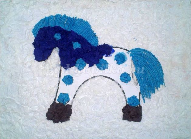 Мастер-класс по изготовлению картины "Синяя лошадка": часть 2 Мастер-класс по изготовлению картины "Синяя лошадка": часть 2