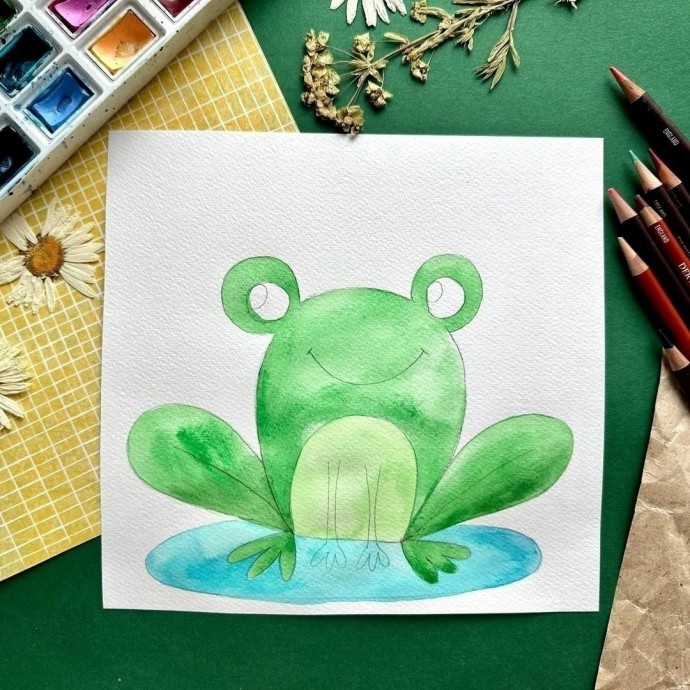 Рисуем лягушонка Рисуем лягушонка