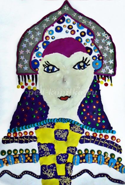 Пластилинография "Снегурочка": часть 2