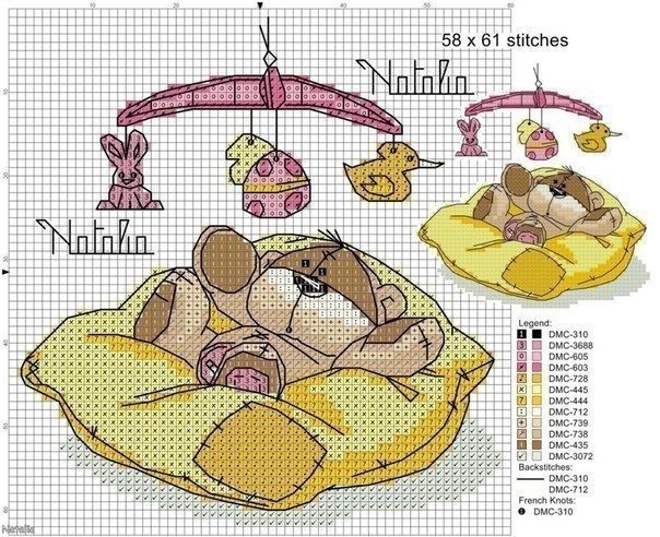 Вышиваем забавных мишек Вышиваем забавных мишек