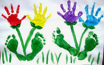 Идеи рисунков с отпечатками стоп для детского творчества самых маленьких