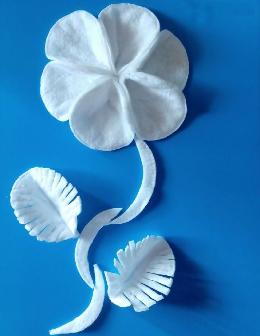 Поделки из ватных дисков: цветы Поделки из ватных дисков: цветы