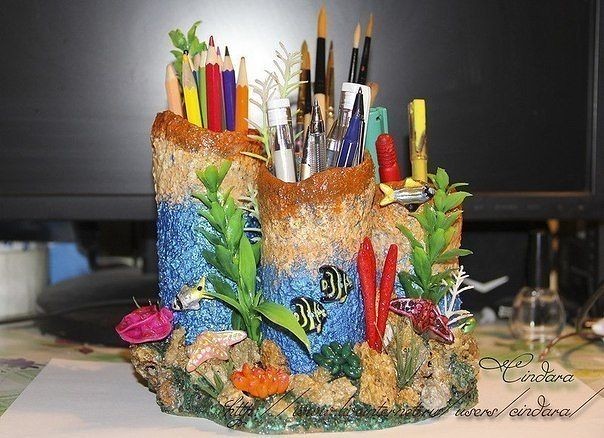 ​Подставка под карандаши и ручки "Коралловый риф"