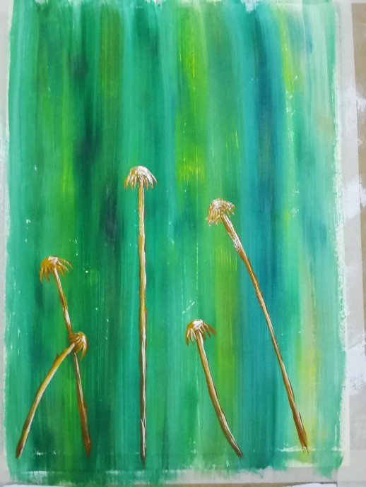 Рисуем одуванчики
