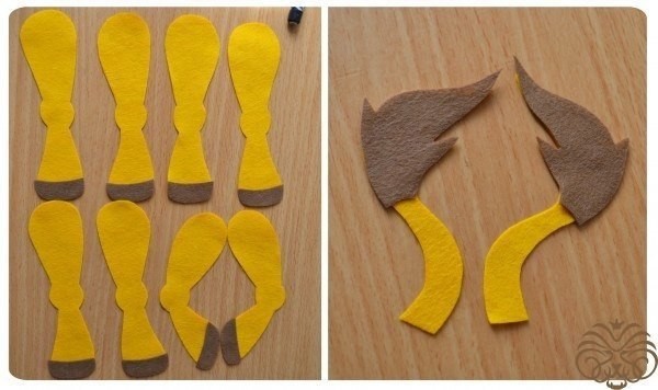 Жирафик из фетра