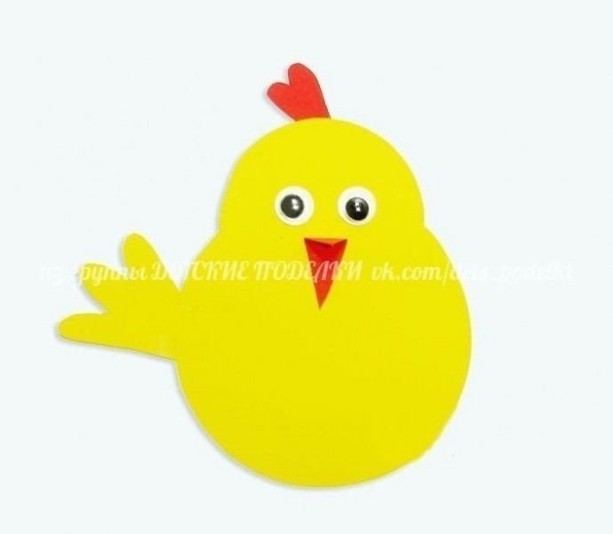 Пасхальная открытка с объемной серединой