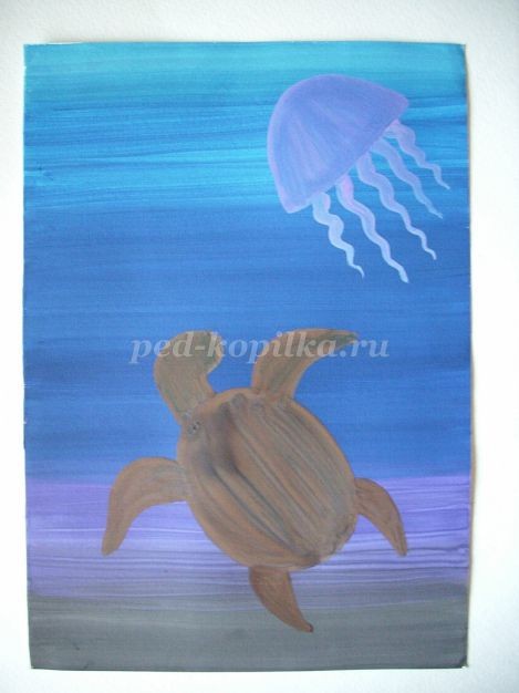 Как нарисовать подводный мир красками