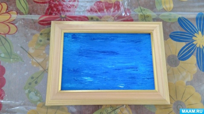 Картина из соленого теста "Мечты о море"