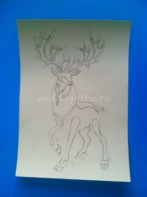 Нетрадиционная техника рисования "Северный олень", набрызг, часть 2 Нетрадиционная техника рисования "Северный олень", набрызг, часть 2