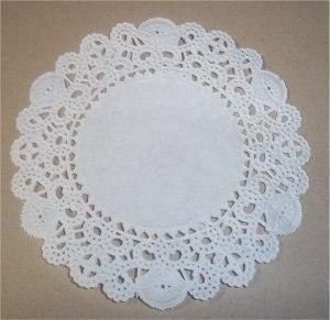 Открытка с платьем из салфетки